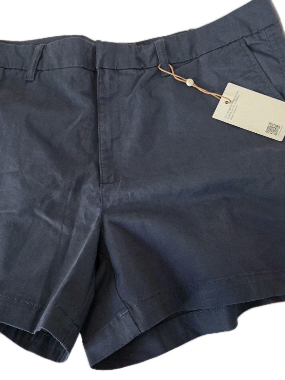 Quince Navy Blue Women’s Cotton Shorts 14 Chino New